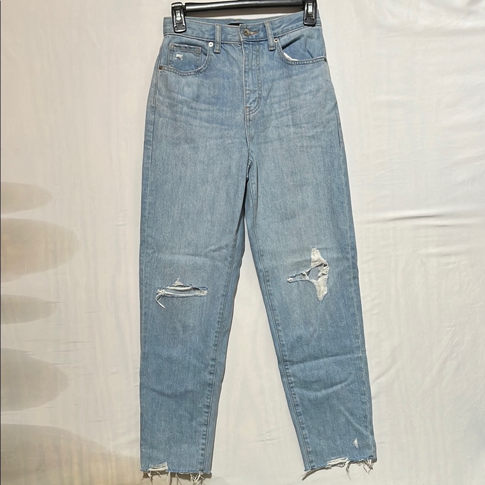 Uniqlo‎ Women's Light Blue Distressed Jeans size 11